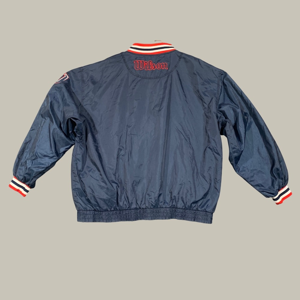 Wilson Windbreaker Men XXL Navy Blue Half Zip Vintage 90s Sportswear Pullover
